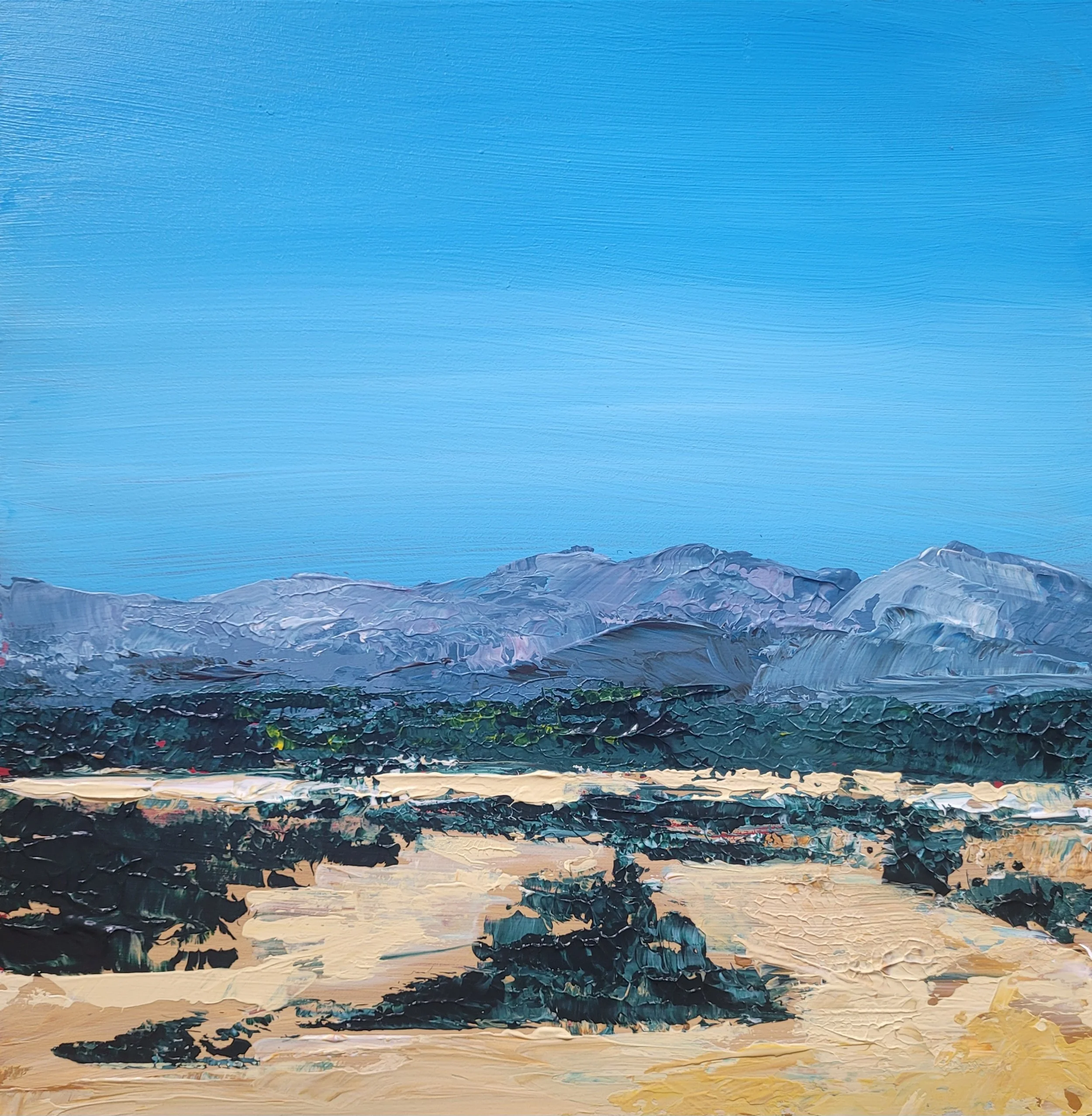 Alpine Reflections - Original Mountain Landscape Painting 12x12